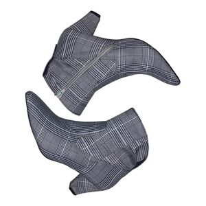 G.C. SHOES Dress Booties in Gray Plaid Size 8